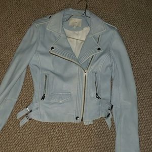 IRO Light blue leather jacket